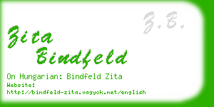 zita bindfeld business card